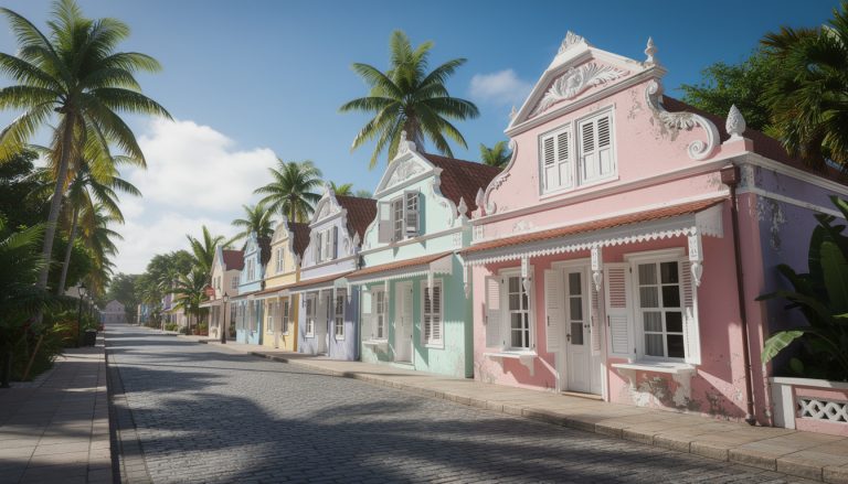 découvrez les façades pastel d'oranjestad, un trésor architectural héritage hollandais niché sous les tropiques, alliant charme colonial et couleurs vives.