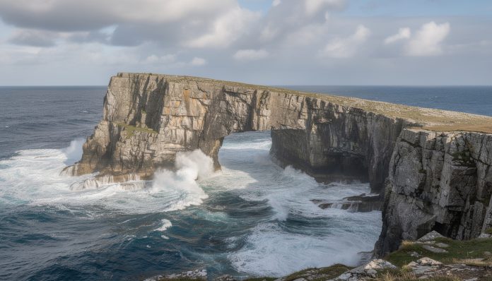 découvrez devil’s bridge, une merveille naturelle où la puissance de l’atlantique a façonné un pont spectaculaire en calcaire, alliant force et beauté sauvage.