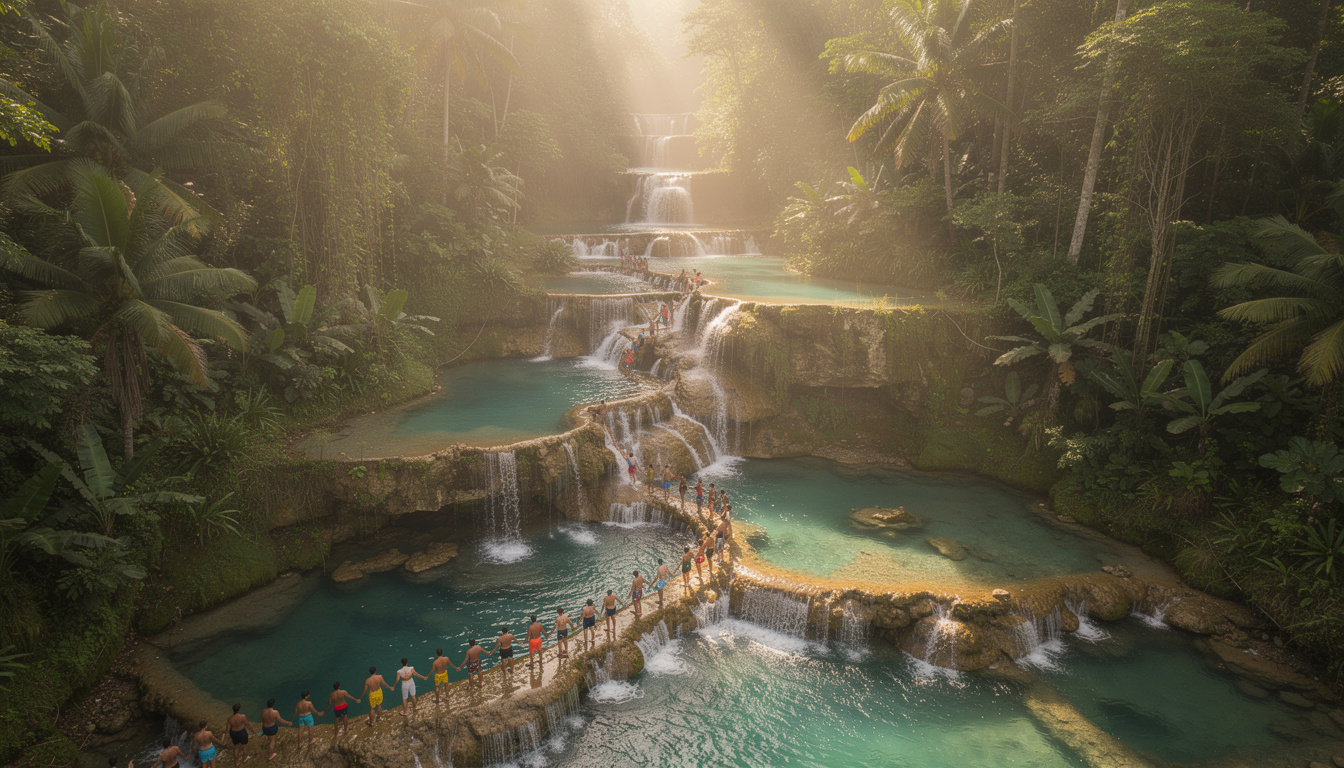 découvrez comment escalader les célèbres chutes dunn’s river tout en évitant la foule des croisiéristes, pour une expérience unique et authentique.
