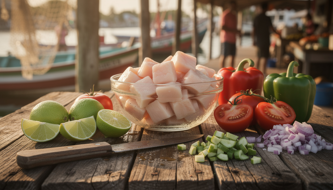 découvrez l'art de préparer le "conch salad", une spécialité gastronomique à base de lambi frais, directement sur le port. une expérience culinaire authentique et savoureuse.