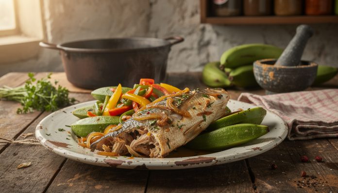 découvrez l'histoire fascinante du plat national jamaïcain, le "green fig and saltfish", racontée par florian, à travers une plongée gourmande dans la gastronomie locale.