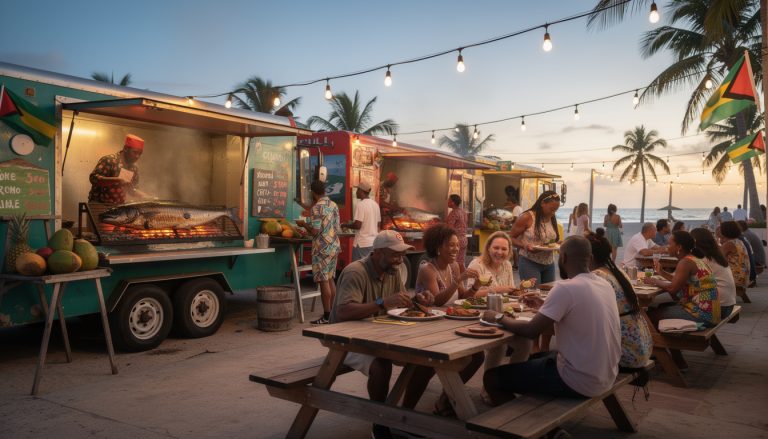 découvrez la gastronomie de rue à oistins, barbade, avec les meilleurs food trucks de poisson grillé pour une expérience culinaire savoureuse et authentique.