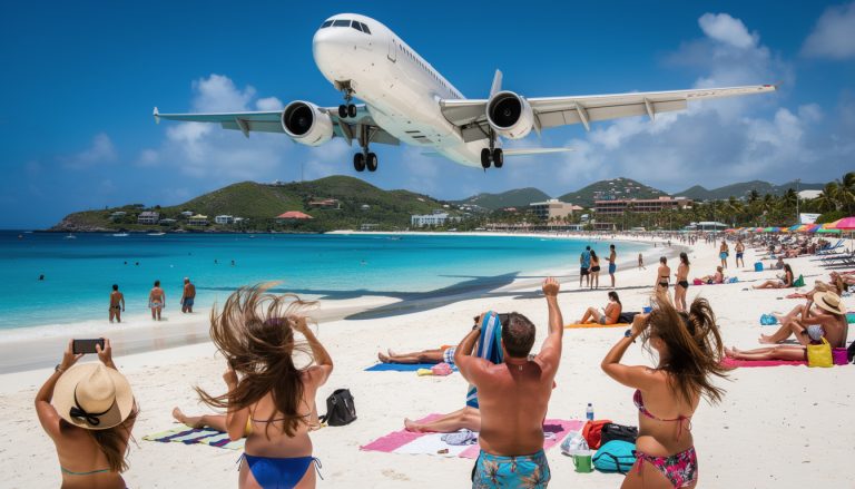 découvrez maho beach, célèbre pour son spectacle unique d'avions à basse altitude. entre sensations fortes et mesures de sécurité, plongez dans une expérience inoubliable alliant adrénaline et observation aérienne.