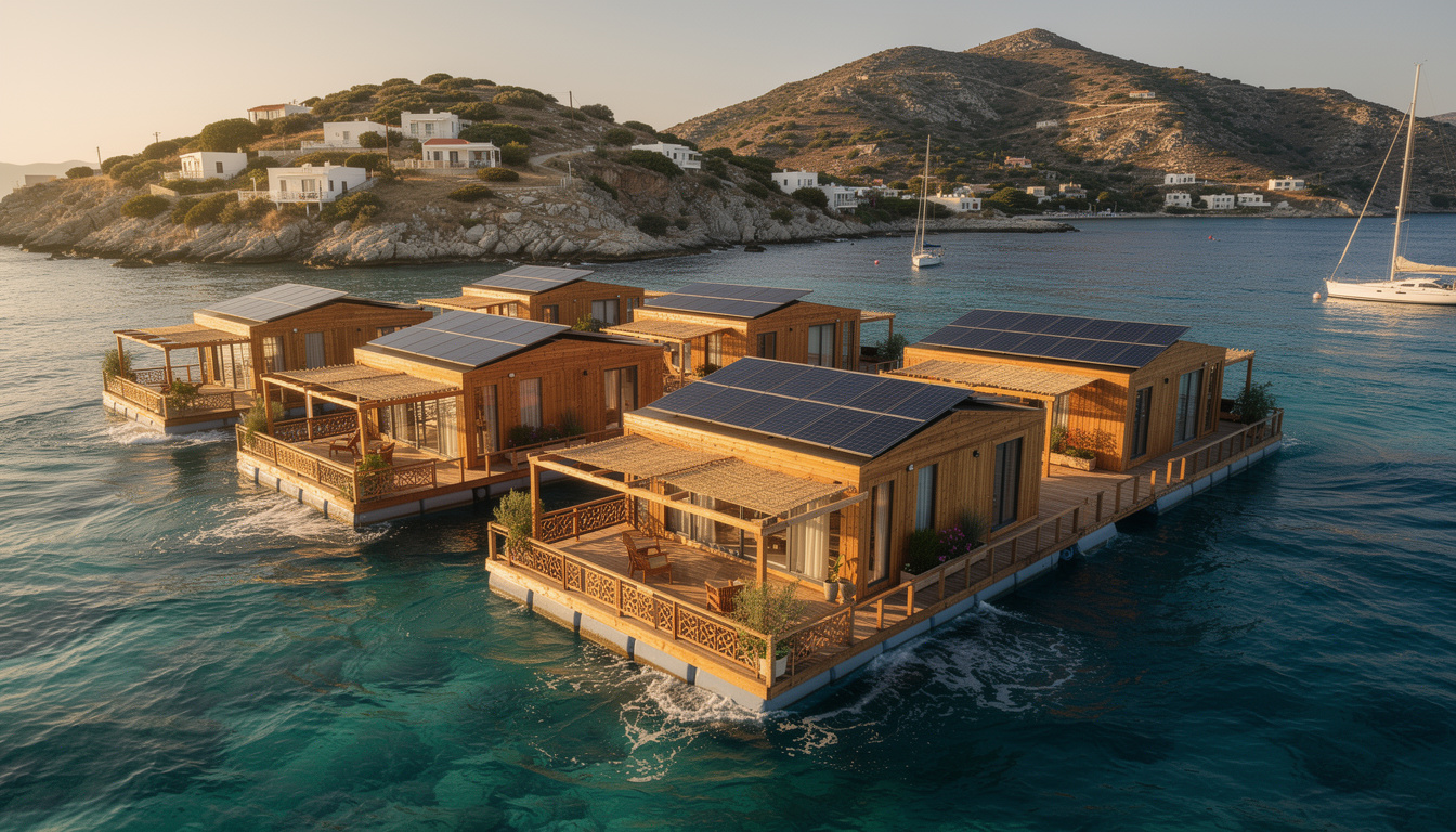 découvrez l'éco-resort flottant révolutionnaire qui ouvrira en 2026 au large d'andros, alliant luxe, durabilité et immersion nature exceptionnelle.