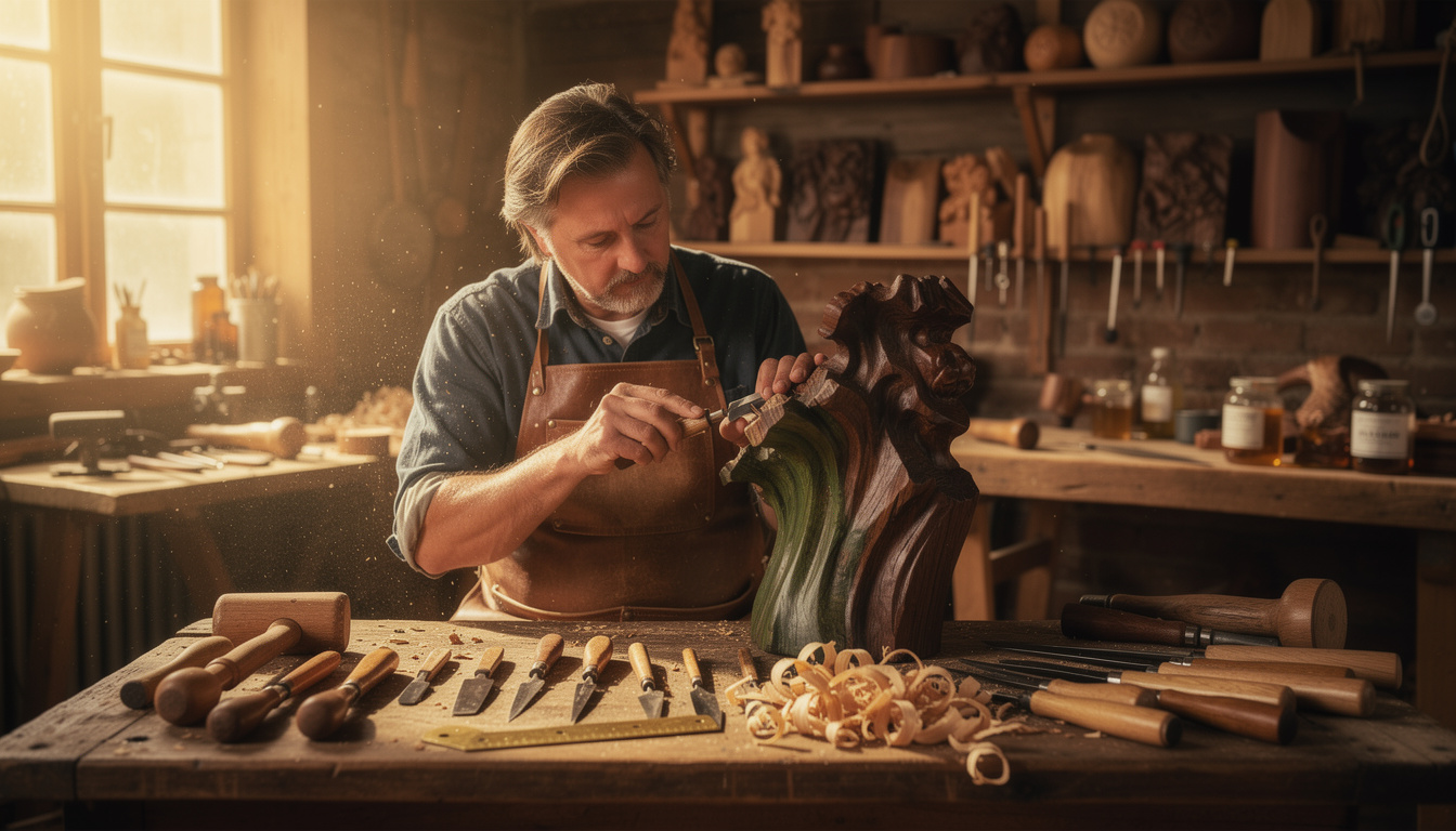 découvrez l'art ancestral de la sculpture sur bois de gaïac à travers le regard passionné de frédéric, qui dévoile les gestes et techniques de cet artisanat unique.