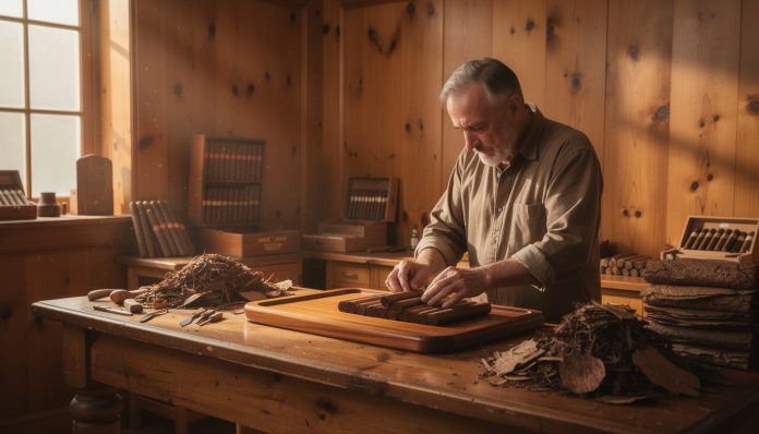 découvrez le rôle essentiel du cèdre dans la fabrication des cigares à travers le regard passionné de frédéric, un artisan passionné partageant ses secrets.