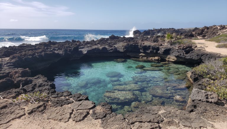 découvrez la natural pool (conchi) dans le parc national d'arikok, une piscine naturelle unique formée par des roches volcaniques, idéale pour une baignade insolite au cœur de l'aruba sauvage.