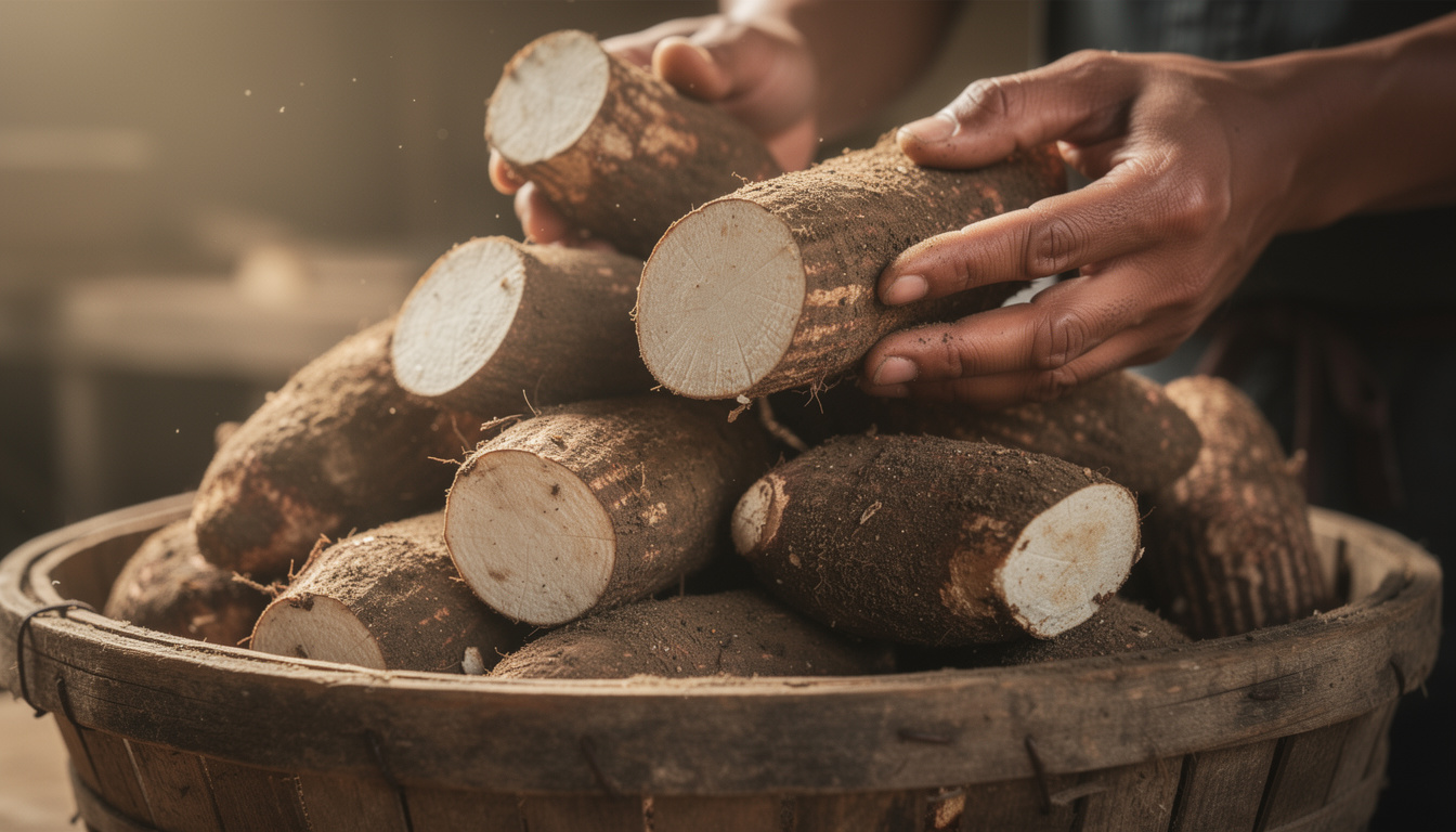découvrez les secrets de fabrication du manioc, de la récolte de la racine à la préparation traditionnelle de la cassave, un voyage au cœur d'une tradition ancestrale.