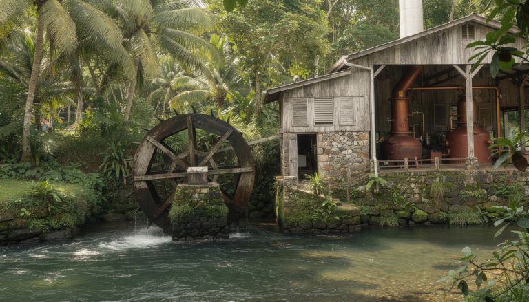 découvrez river antoine, la plus ancienne distillerie de rhum des caraïbes, unique avec sa roue à aube traditionnelle, et plongez dans l'histoire et les saveurs authentiques du rhum caribéen.