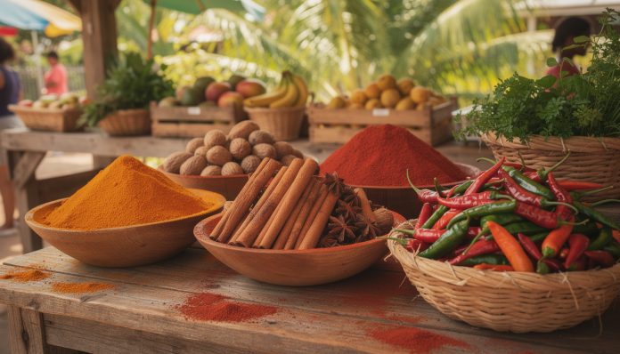découvrez un voyage sensoriel unique au cœur des marchés colorés de grenade, à travers les épices exquises des caraïbes qui éveillent tous les sens.