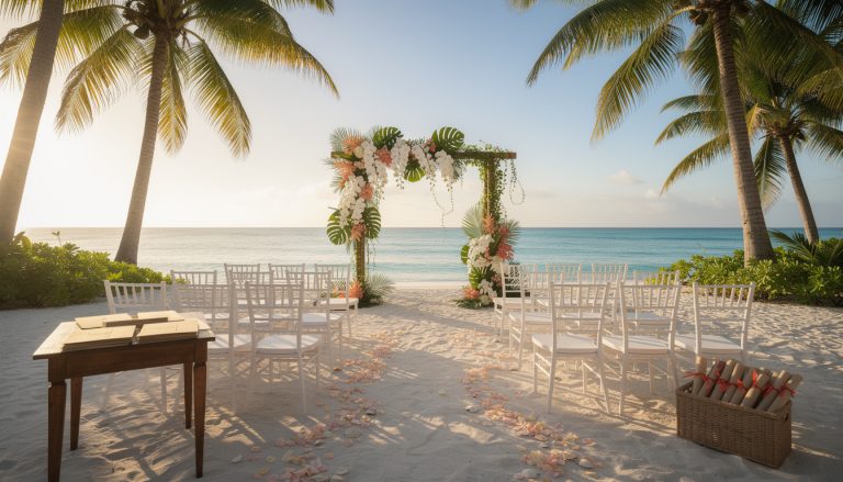 découvrez tout ce qu'il faut savoir pour organiser un mariage sur la plage : démarches administratives, conseils logistiques et astuces pour une cérémonie inoubliable sous les palmiers.
