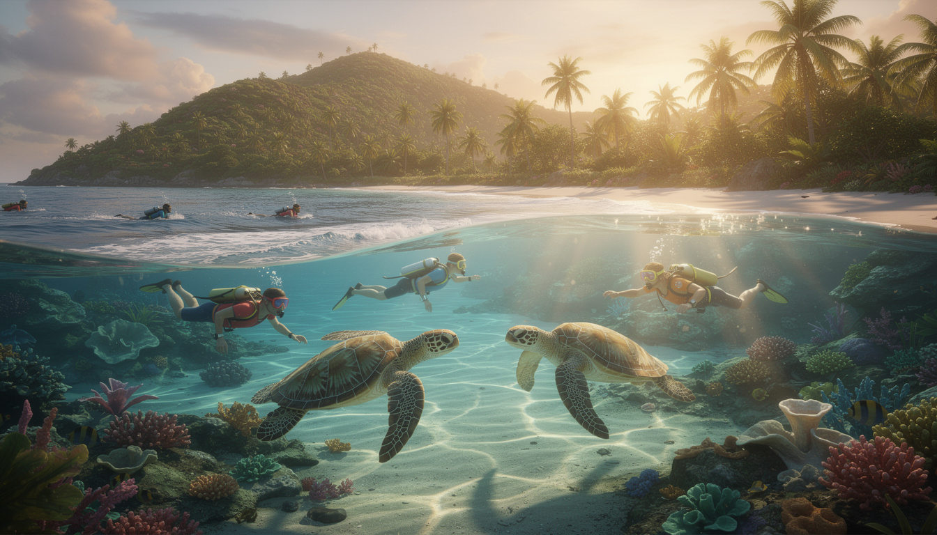découvrez la plongée avec les tortues à l’anse dufour, un moment de grâce en mer entre beauté naturelle et rencontres fascinantes sous l'eau.
