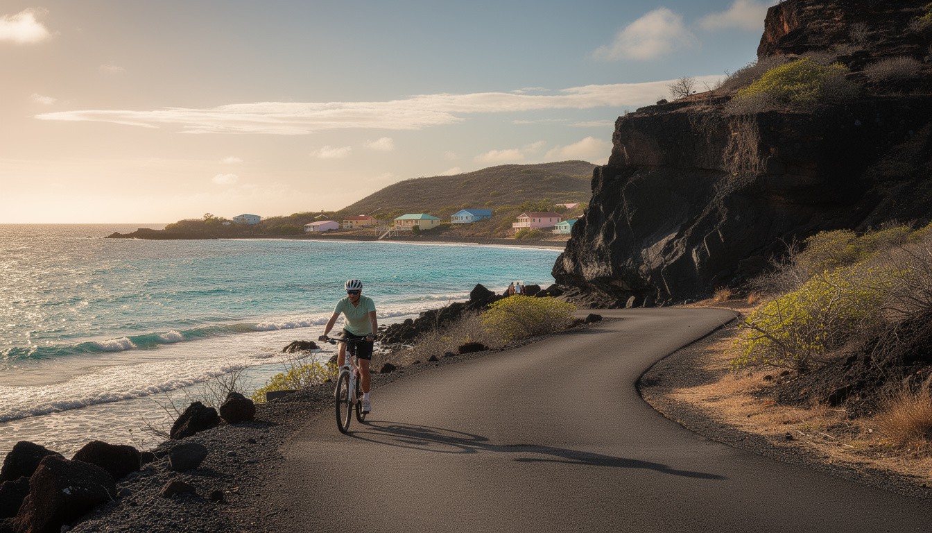 explorez la désirade à vélo avec le slow travel, un itinéraire sauvage et paisible loin du tumulte pour une immersion authentique dans la nature préservée.