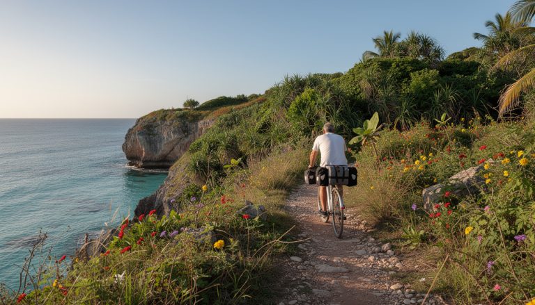 explorez la désirade à vélo avec le slow travel, un itinéraire sauvage et paisible loin du tumulte, pour une immersion authentique et une aventure en harmonie avec la nature.
