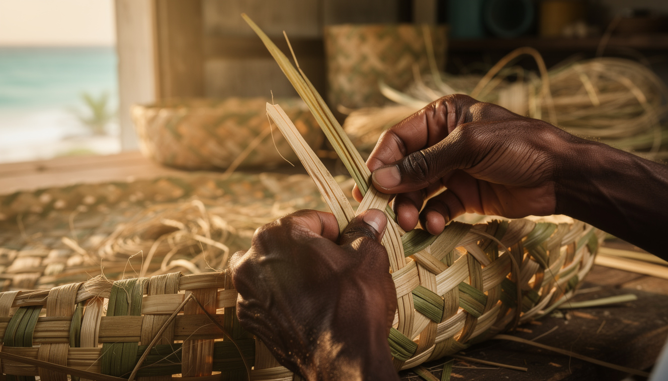 découvrez la vannerie bahaméenne, un savoir-faire ancestral transmis de génération en génération, que frédéric vous invite à explorer à travers son expertise et sa passion.