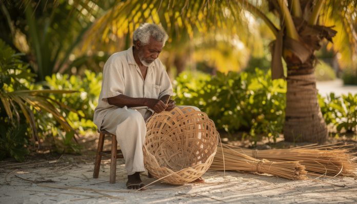 découvrez la vannerie bahaméenne, un art traditionnel aux techniques ancestrales, que frédéric partage avec passion pour préserver ce savoir-faire unique.