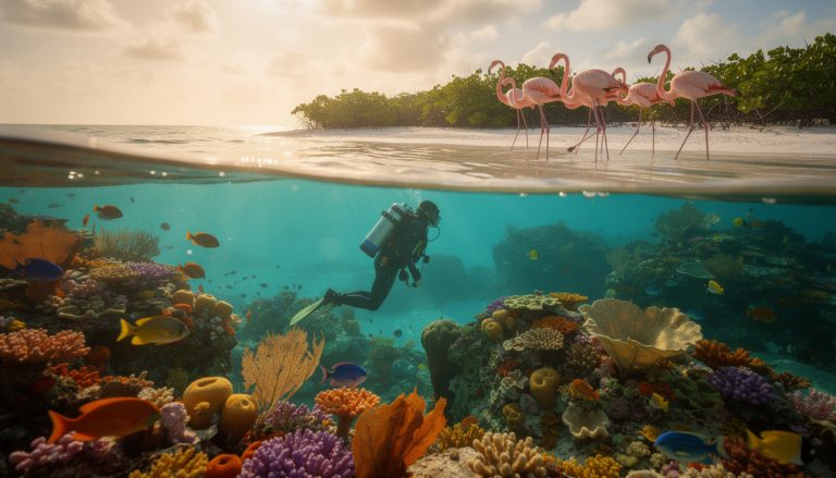 découvrez bonaire, un paradis pour les plongeurs avec ses récifs colorés et un refuge unique pour les flamants roses, alliant aventures sous-marines et beautés naturelles.