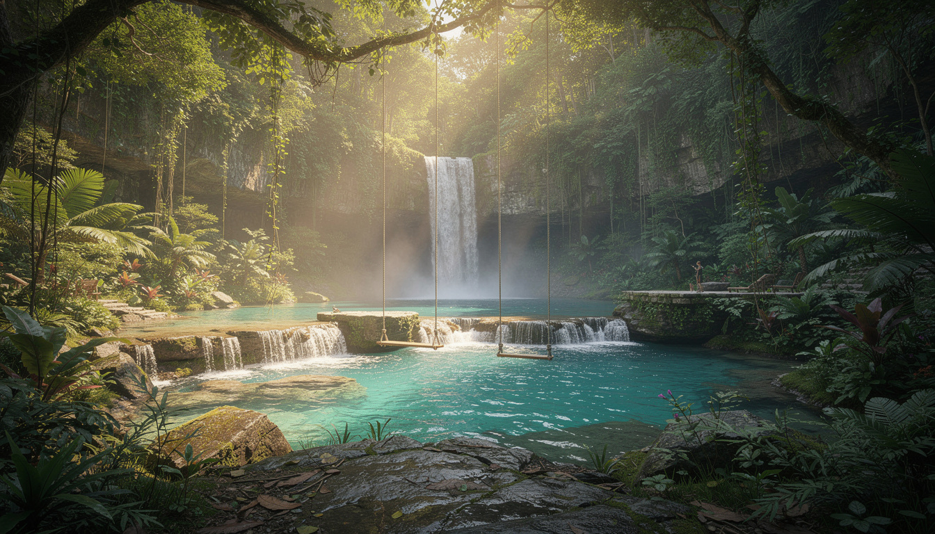découvrez le bain de forêt en jamaïque avec les cascades cristallines de blue hole, un lieu naturel idyllique pour la détente et l'aventure au cœur de la nature tropicale.