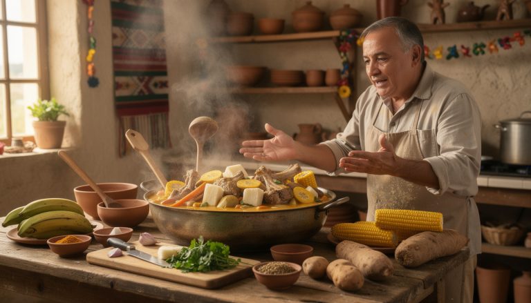 découvrez le sancocho, ce ragoût sacré des jours de fête, raconté par frédéric. plongez dans les traditions culinaires et savourez la gastronomie authentique.