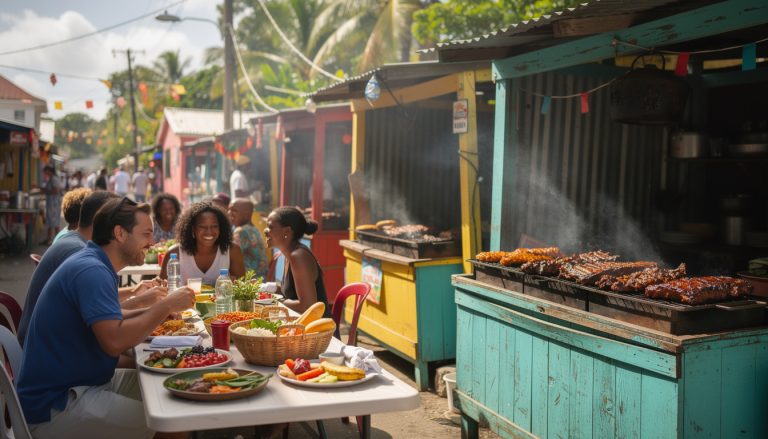 découvrez la gastronomie de rue à marigot avec les "lolos", lieux emblématiques où saveurs authentiques et convivialité se rencontrent pour une expérience sociale unique.
