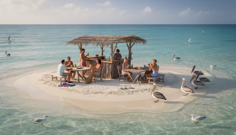 découvrez comment profiter d'un moment unique au pelican bar, un bar insolite installé sur un banc de sable au milieu de l'océan. guide pratique pour une expérience inoubliable.