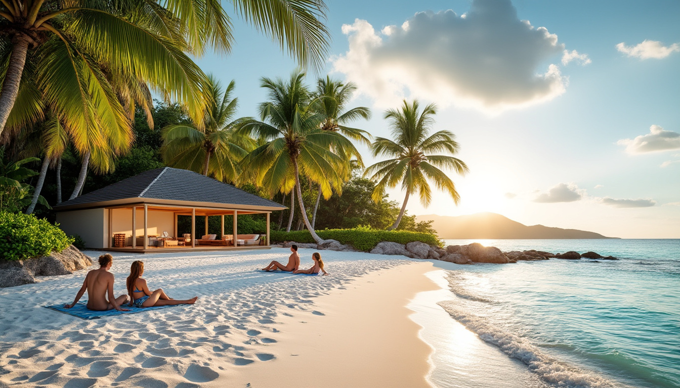 découvrez la plage de cas abao, un véritable paradis pour les familles avec son sable blanc immaculé et son spa de plage relaxant, idéal pour des vacances inoubliables.