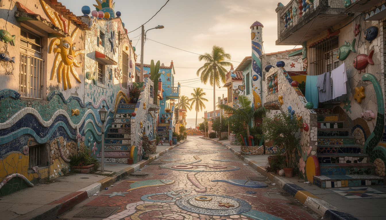 découvrez fusterlandia, un quartier coloré de la havane transformé en une immense œuvre d'art en mosaïque, un témoignage vibrant de créativité et de culture cubaine.