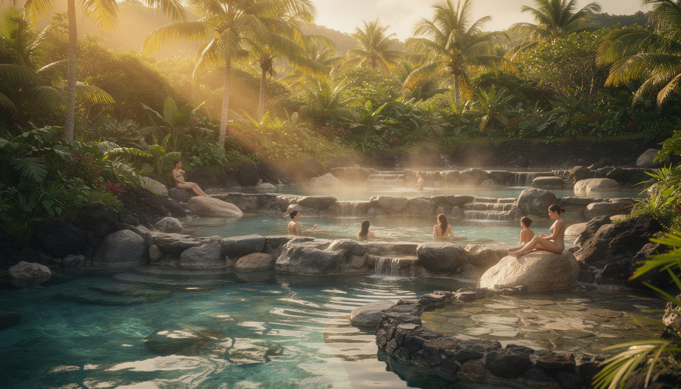découvrez le bien-être authentique aux bains de soufre et sources chaudes de clabony, un spa naturel unique sur l'île pour une détente et revitalisation garanties.