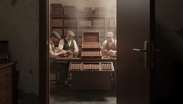 découvrez une visite insolite de la manufacture secrète de cigares de luxe, cachée derrière une porte anonyme, pour une expérience unique et exclusive.