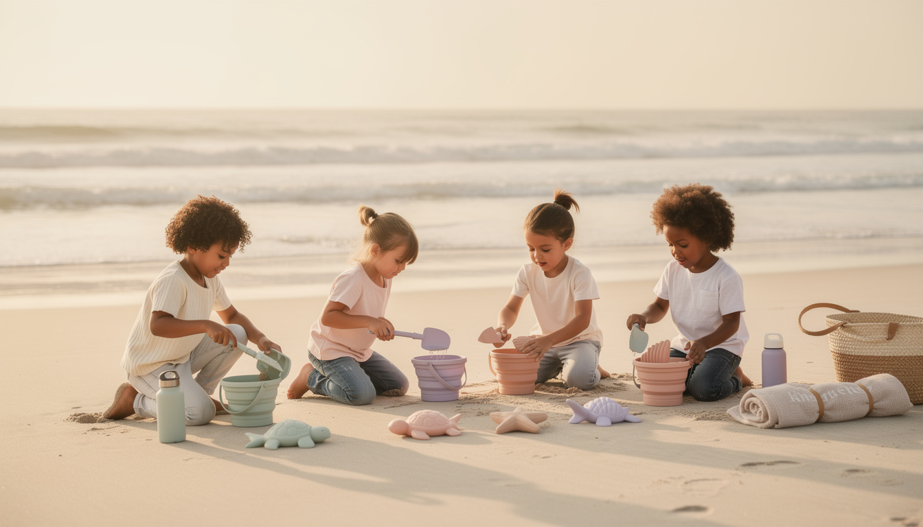 découvrez kids corner, la nouvelle gamme de jouets de plage écologiques et pliables, pratiques pour gagner de la place tout en respectant l'environnement.