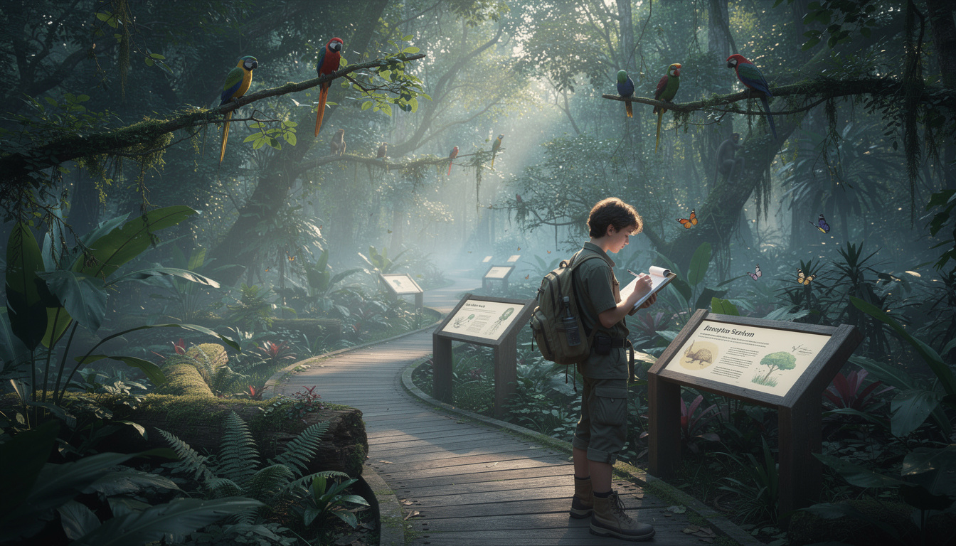 découvrez 'the rain forest adventure' 2.0 avec ses nouveaux sentiers pédagogiques ouverts pour une exploration éducative et immersive de la forêt tropicale.