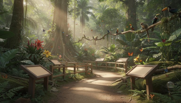 découvrez "the rain forest adventure" 2.0 avec ses nouveaux sentiers pédagogiques ouverts, une expérience enrichissante pour explorer la nature et apprendre sur la biodiversité.