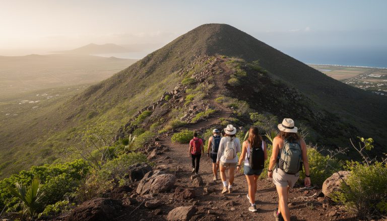 découvrez l'ascension du mont hooiberg et profitez d'une vue panoramique exceptionnelle s'étendant jusqu'au venezuela, idéale pour les passionnés de randonnée et de paysages grandioses.